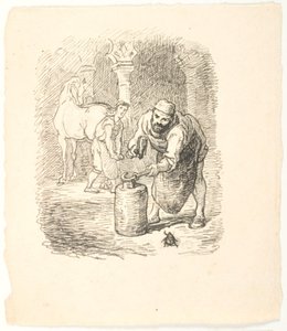 Rascunho de ilustração para Skarnbassen de Lorenz Frølich