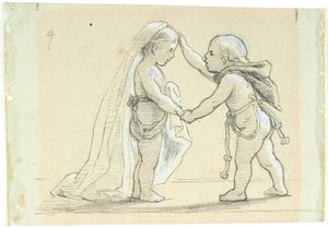 Vinheta com dois filhos de Lorenz Frølich