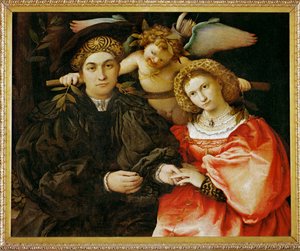 Mestre Marsílio e sua esposa de Lorenzo Lotto