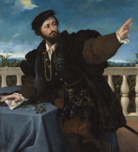 Retrato de um homem, possivelmente Girolamo Rosati, 1533-34 de Lorenzo Lotto