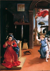 Anunciação de Recanati de Lorenzo Lotto