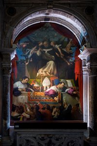 doação de São Antonino de Lorenzo Lotto