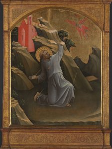 São Francisco Recebendo os Estigmas A estigmatização de São Francisco de Assis de Lorenzo Monaco