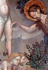 São João Batista batizando as multidões no rio Jordão, detalhe (Fresco