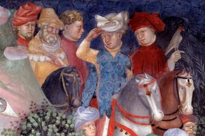 A predicação de São João Batista para as multidões, detalhe (Fresco de Lorenzo Salimbeni