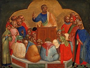 Painel do Apóstolo Pedro Pregando Predella, ca 1370.