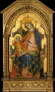 Madonna e criança entronizada com dois doadores, ca. 1360-65.
