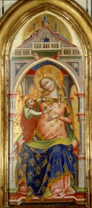 A Virgem e a Criança. Pintura de Lorenzo Veneziano (século XIV)