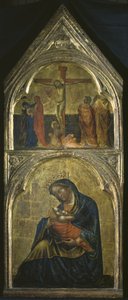 Virgem e criança com uma crucificação, c.1360