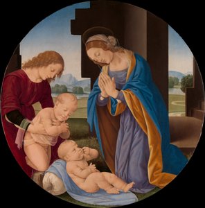 Madonna Adorando o Menino com o Menino São João Batista e um Anjo, c.1492 (têmpera sobre madeira)