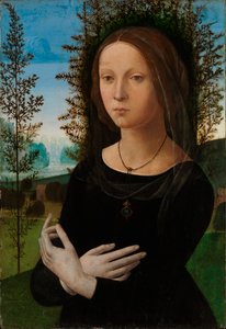 Retrato de uma jovem mulher de Lorenzo di Credi