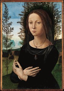 Retrato de uma jovem mulher de Lorenzo di Credi