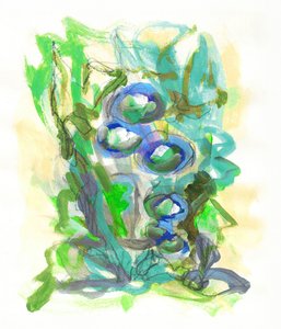 Flores Verdes e Azuis de Lori Ann Folz