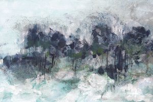 Abstrato de floresta enevoada