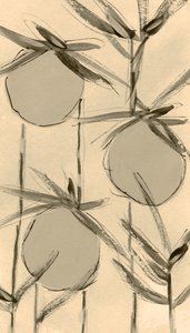 Plantas de algodão sépia de Lori Ann Folz