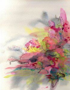 Aquarela abstrata vibrante de Lori Ann Folz