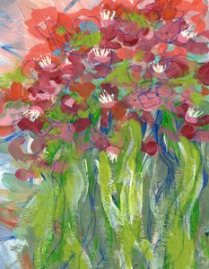Abstrato floral vibrante