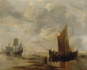 Seascape (cópia após Jan van de Capelle) de Lotte Sykora