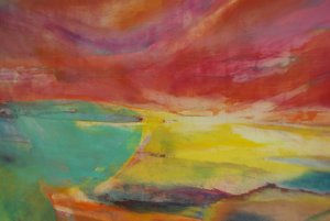 Entre terra e mar, paisagem, 2016, (fotografia, detalhe da pintura)
