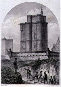 A Fortaleza de Vincennes, gravada por Schroeder (gravura) de Louis (after) Marckl
