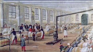 Hospital Militar de Val-de-Grace em Paris, 1854 de Louis Amable Crapelet
