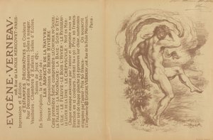 Nus dançantes e propaganda para as gravuras decorativas de Eugène Verneau [verso], 1897. de Louis Anquetin