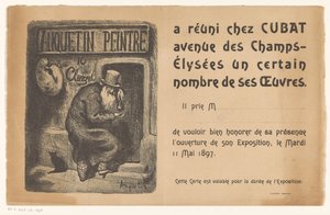 Convite para uma exposição de pinturas de Louis Anquetin de Louis Anquetin