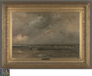 Paisagem marítima em De Panne de Louis Artan de Saint-Martin