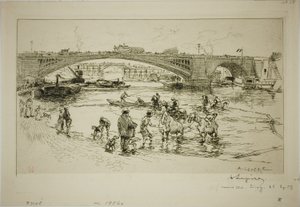Na Pont Sully de Louis Auguste Lepère