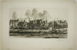 Margens do Somme em Amiens de Louis Auguste Lepère