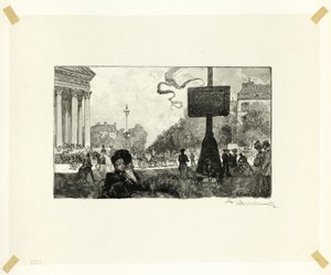 Esquina da Rue Royale, placa dezasseis de Le Long de la Seine et des Boulevards de Louis Auguste Lepère
