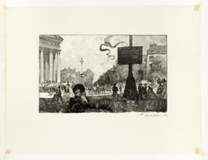Esquina da Rue Royale, placa dezasseis de Le Long de la Seine et des Boulevards de Louis Auguste Lepère