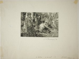 Colheita de lírios-do-vale de Louis Auguste Lepère
