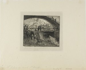 Eclusa do Canal Saint-Martin de Louis Auguste Lepère