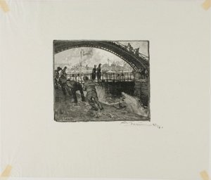 Eclusa do Canal Saint-Martin de Louis Auguste Lepère