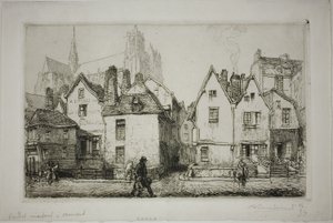 Casas antigas, Amiens de Louis Auguste Lepère