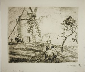 A chegada ao moinho de vento de Louis Auguste Lepère