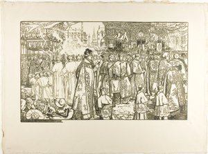 Procissão de Corpus Christi, Nantes de Louis Auguste Lepère