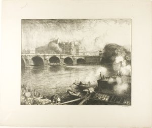 A Pont Neuf, Paris de Louis Auguste Lepère