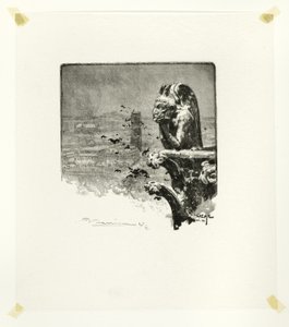 O Vampiro de Notre-Dame, placa nove de Le Long de la Seine et des Boulevards de Louis Auguste Lepère