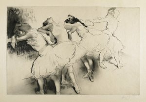 Quatro bailarinos no Bar de Louis Auguste Mathieu Legrand