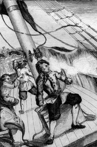 A cada minuto eu esperava ser gravado após o desenho de M. de Sainson para o Livro de Daniel Defoe (De foe) "Robinson Crusoe" edição francesa de 1837.