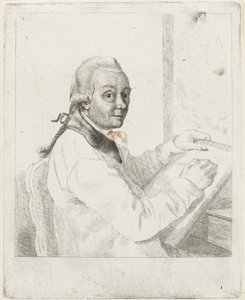 Retrato do artista Johannes Janson, desenho de Louis Bernard Coclers