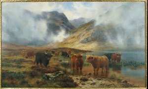 Por Loch Treachlan, Glencoe, manhã névoas, 1907
