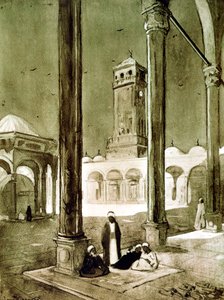 Entrada da Mesquita Muhammad Ali, Cairo, Egito, 1928