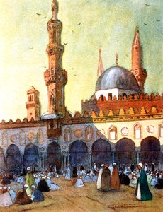 A Mesquita de Al-Azhar, Cairo, Egito, 1928