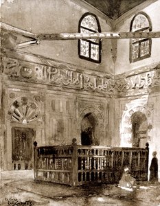 Túmulo em uma mesquita, Cairo, Egito, 1928 de Louis Cabanes