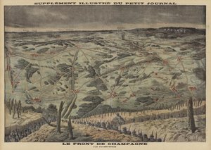 A Frente Ocidental em Champagne, França; Primeira Guerra Mundial
