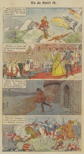 Vida de Henrique IV (cor litho) de Louis Charles (after) Bombled