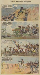 Vida de Napoleão Bonaparte (cor litho) de Louis Charles (after) Bombled